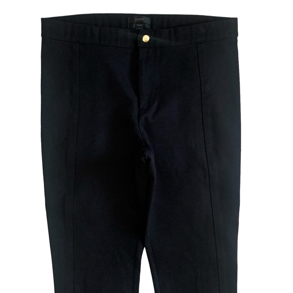 J. Crew Pixie Ponte Snap Front Pant, Black Size 12R Style E1153 - Picture 4 of 7